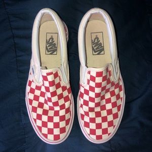 Red Checkered Slip-On Vans